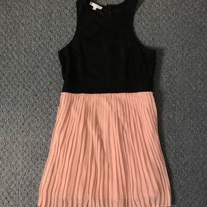 Pink and black lace dress